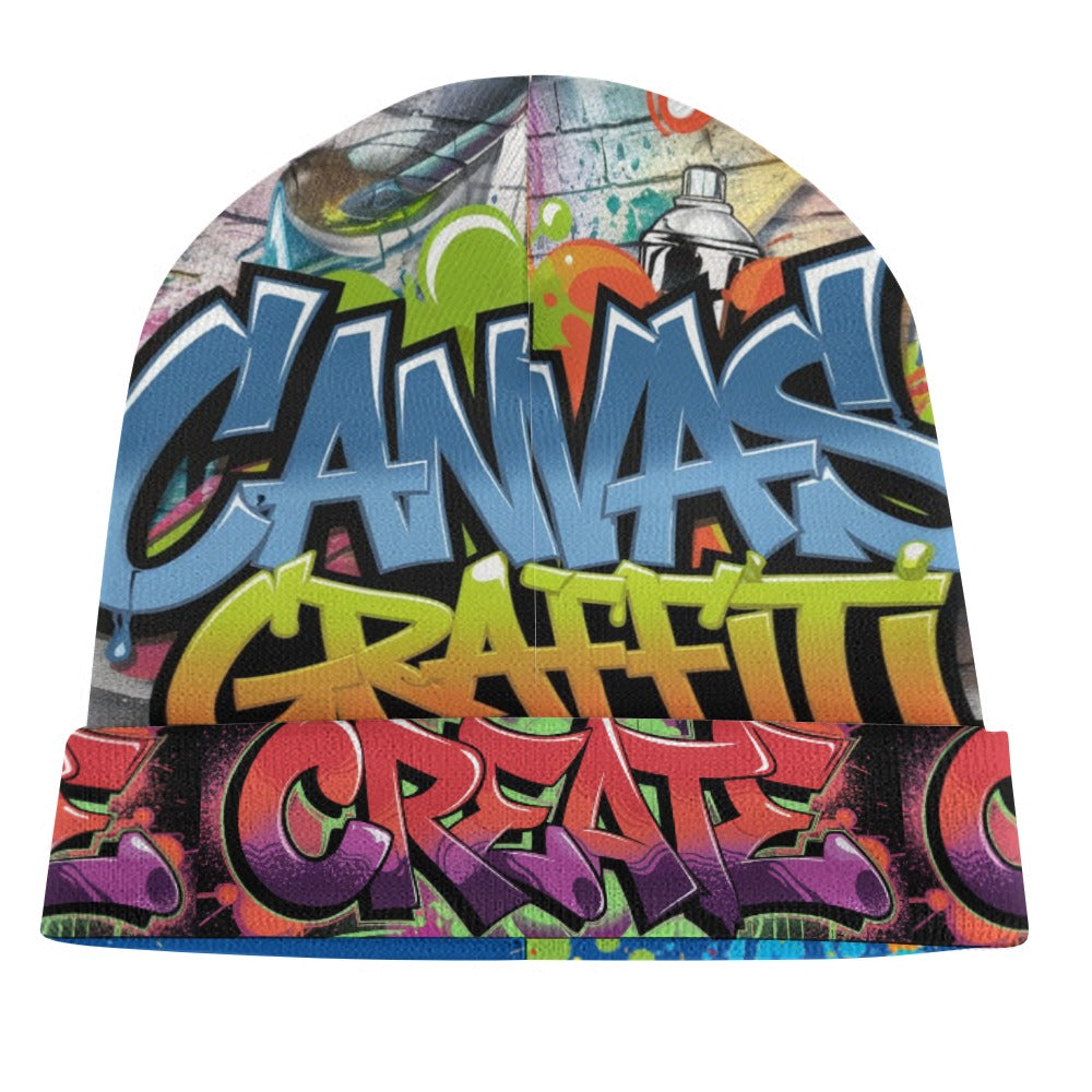 Canvas Graffitti knitted hat Inkedjoy