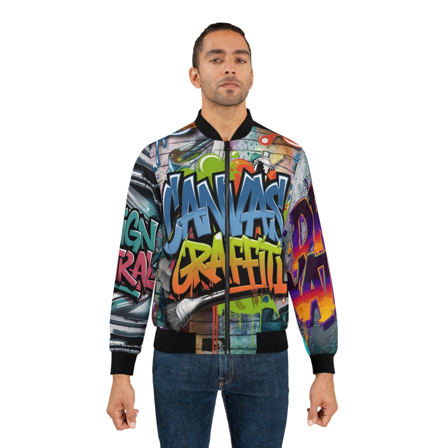 Men's Bomber Jacket (black) Printify