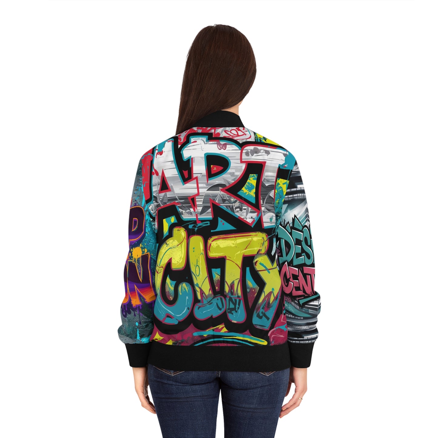 Women's Bomber Jacket (black) Printify