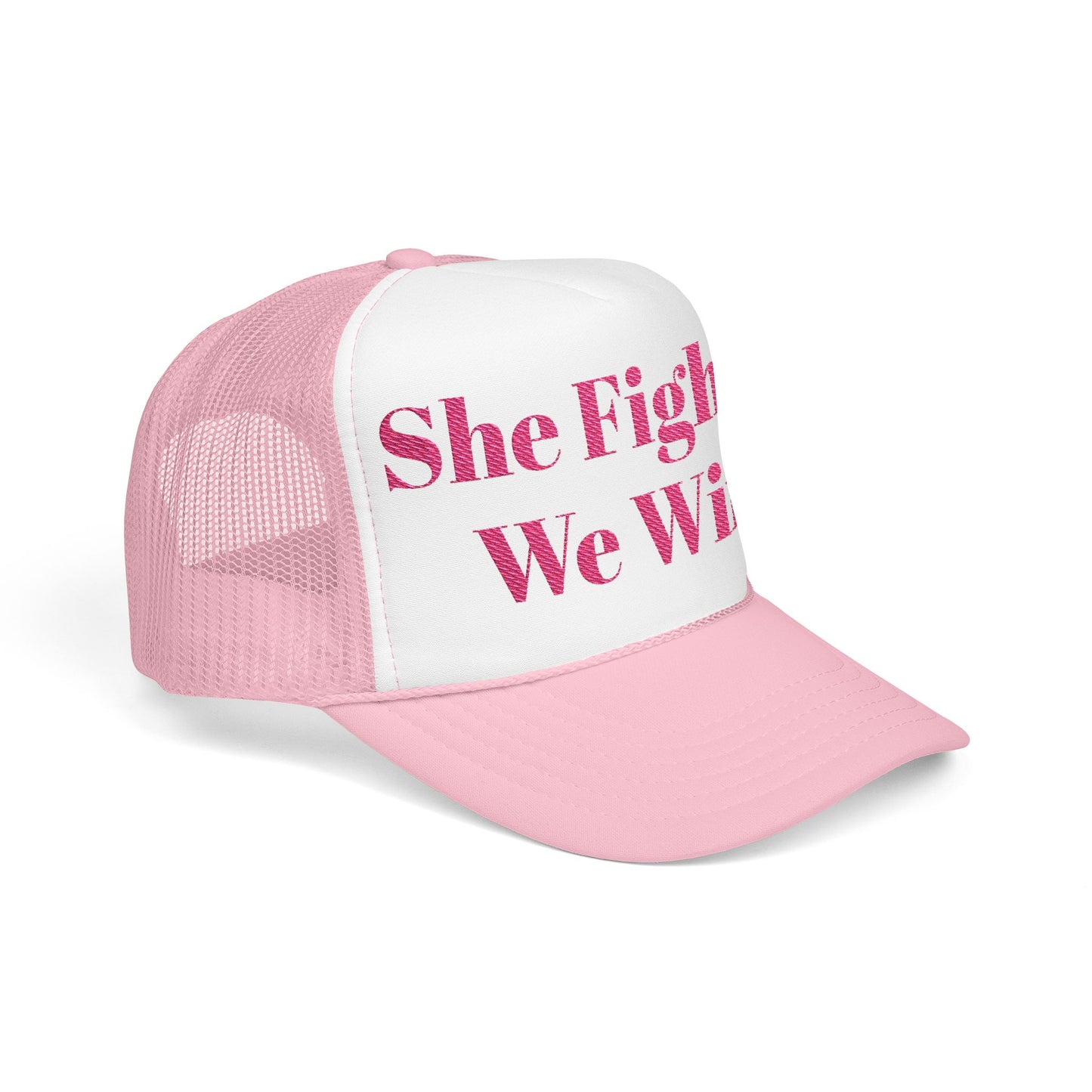 Breast Cancer Trucker Hat (Embroidery)(Fight).