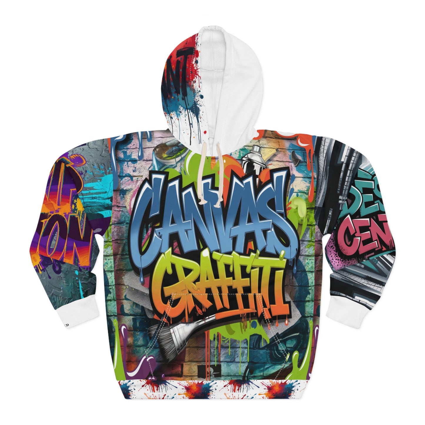 Canvas Graffitti Pullover Hoodie (AOP) Printify