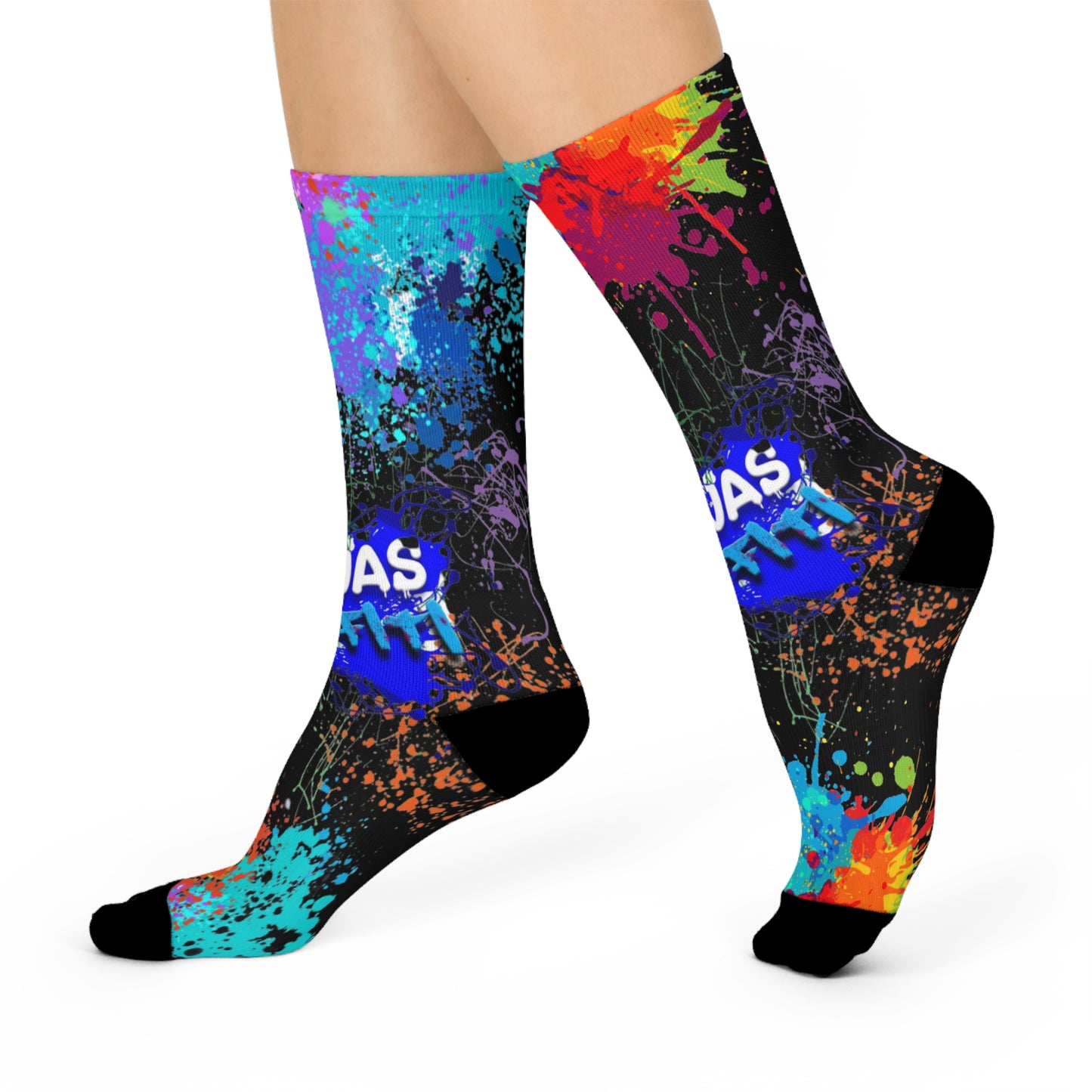 Cushioned Crew Socks (black) Printify