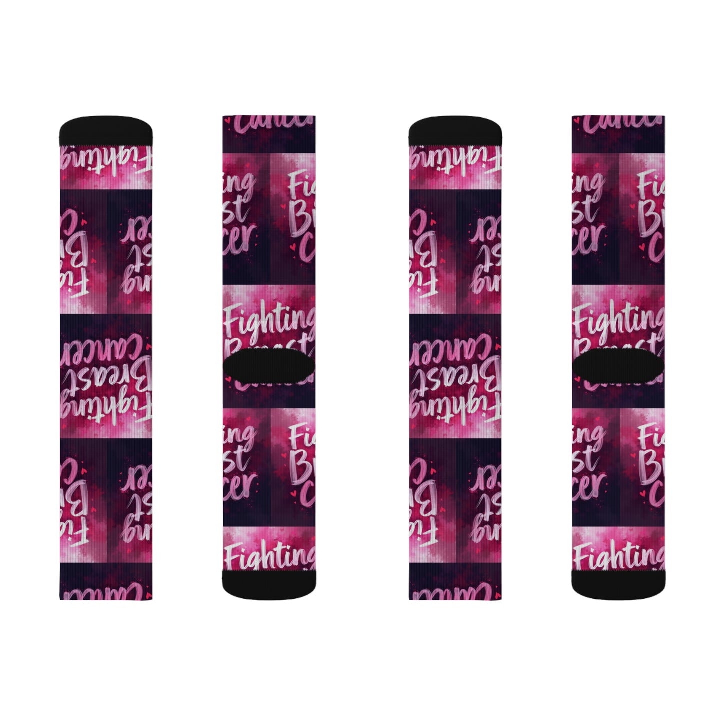 Breast Cancer Sublimation Socks Printify