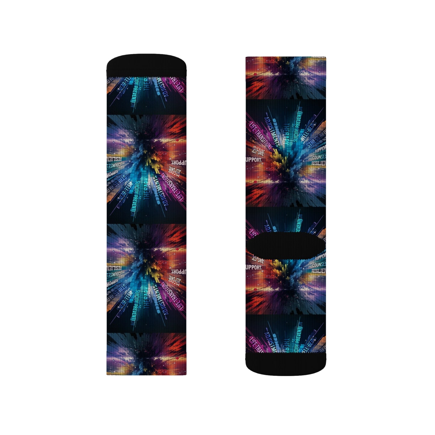 mental health explosion Socks Printify