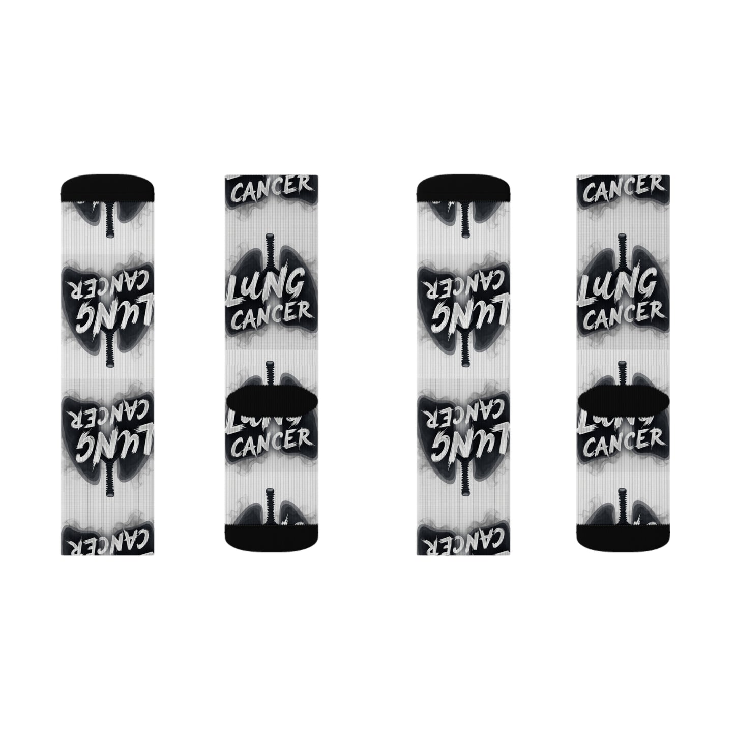 lung cancer awareness Sublimation Socks Printify