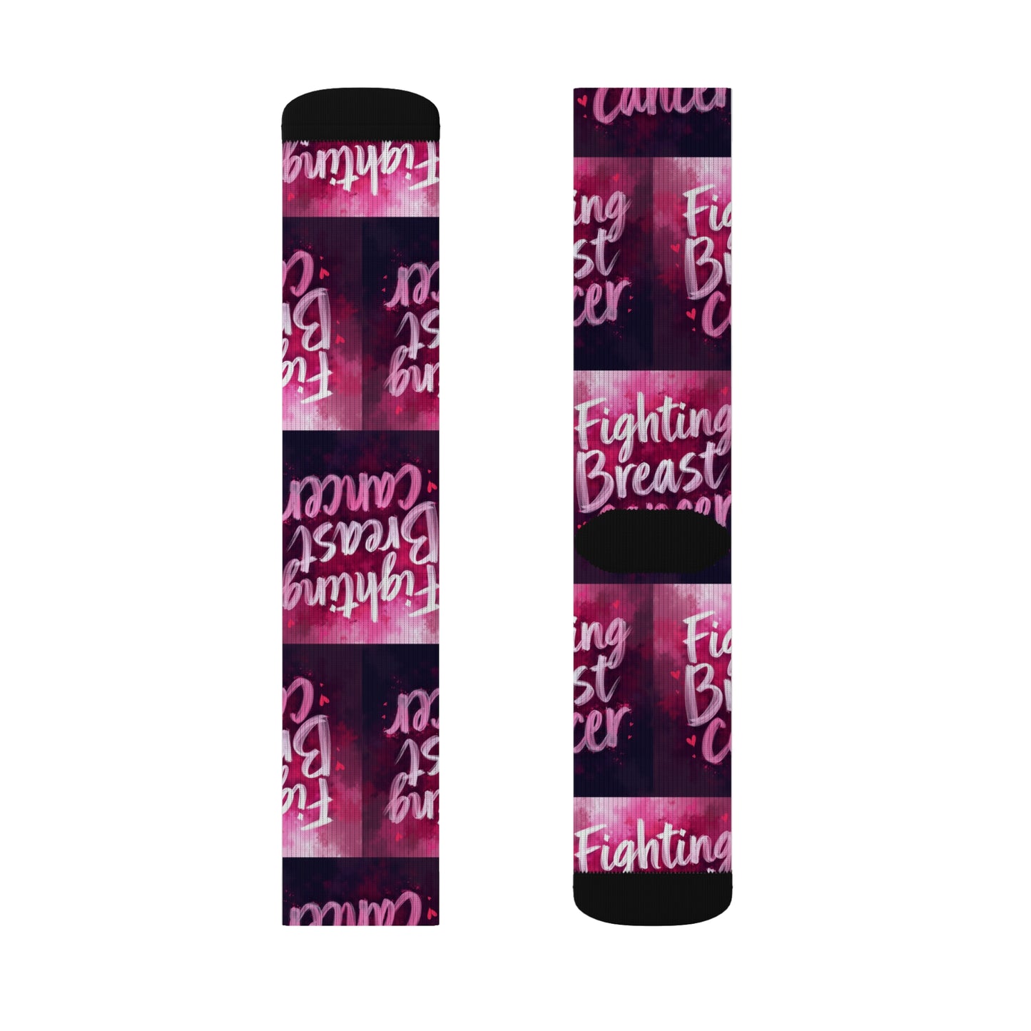 Breast Cancer Sublimation Socks Printify