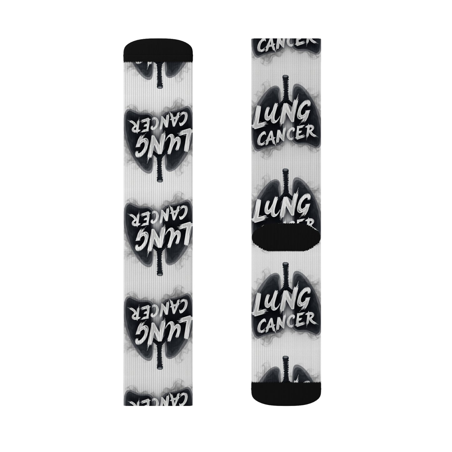 lung cancer awareness Sublimation Socks Printify