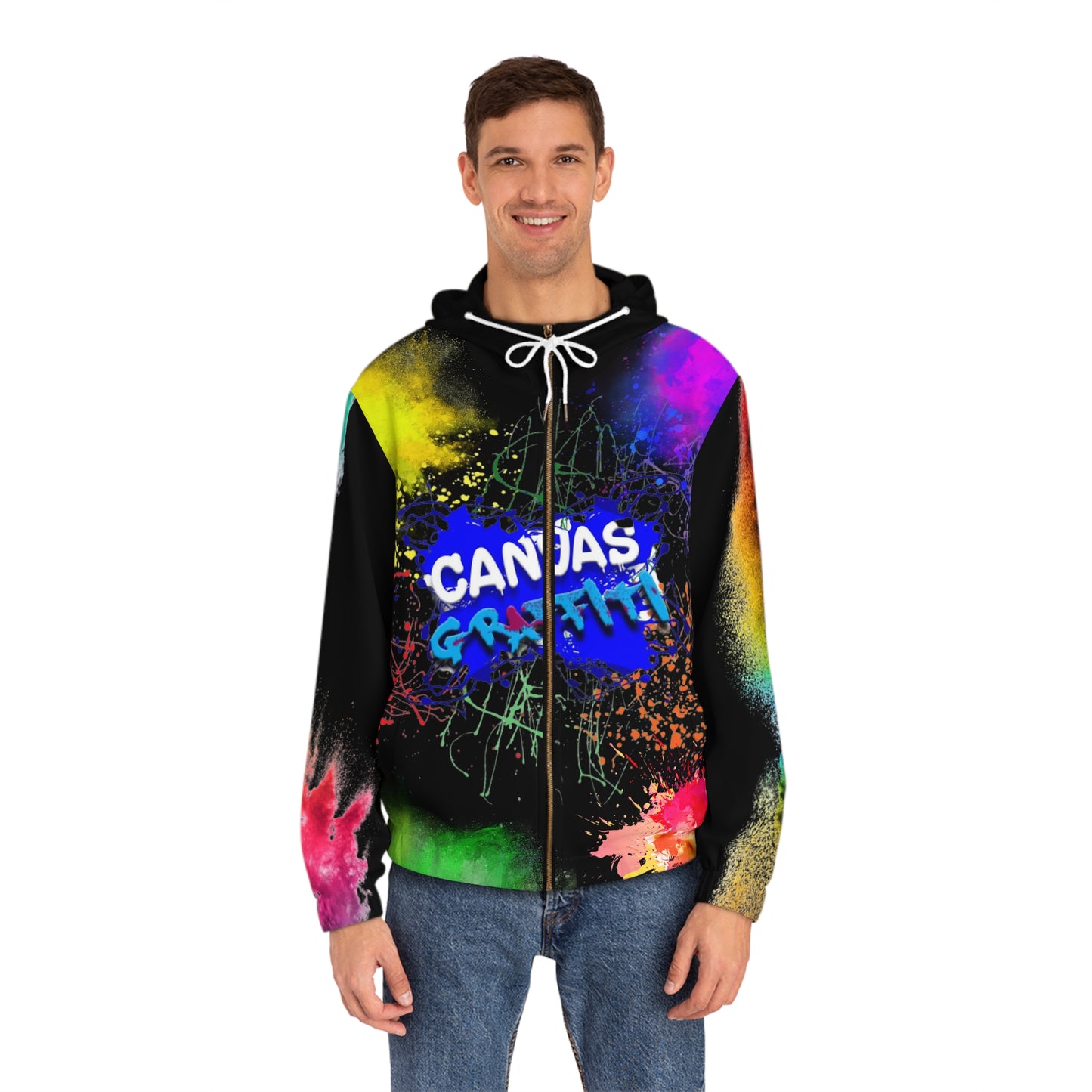 Men's Full-Zip Hoodie (black) Printify