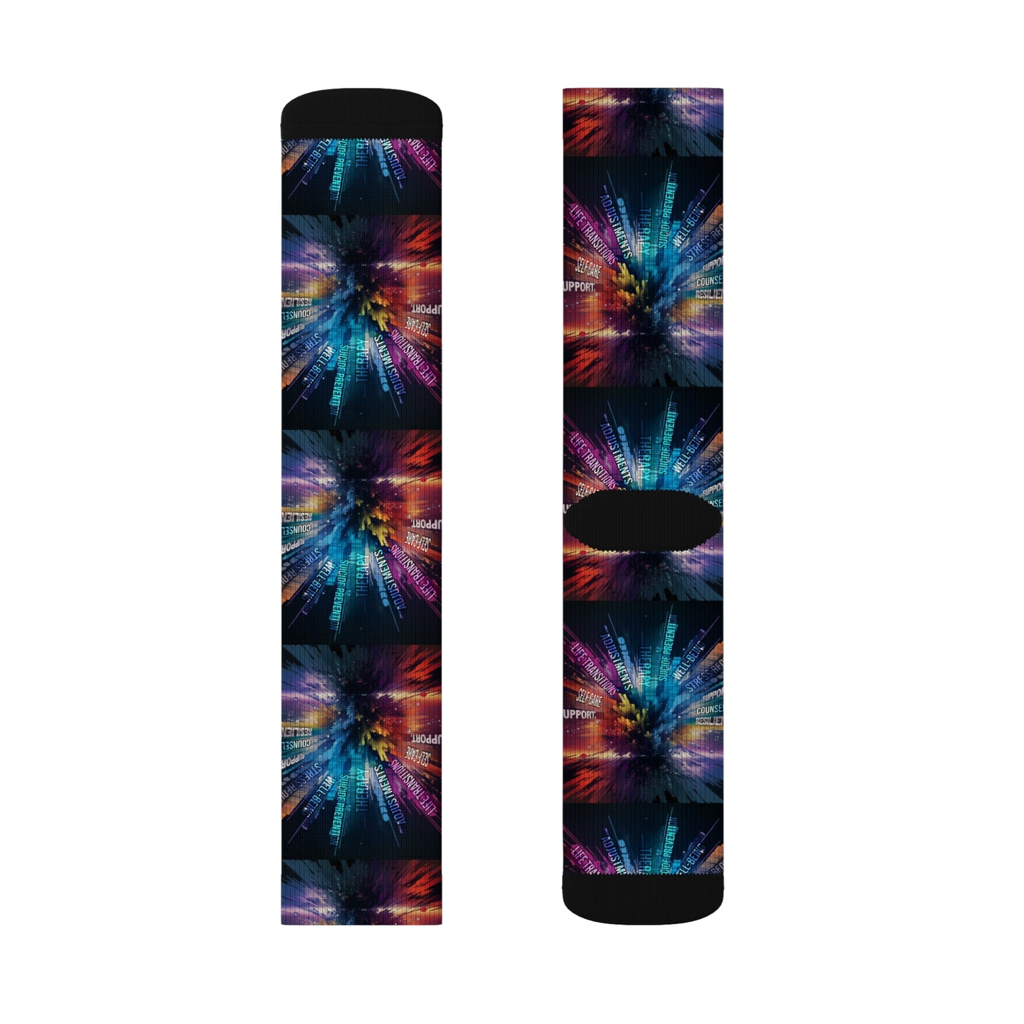 mental health explosion Socks Printify