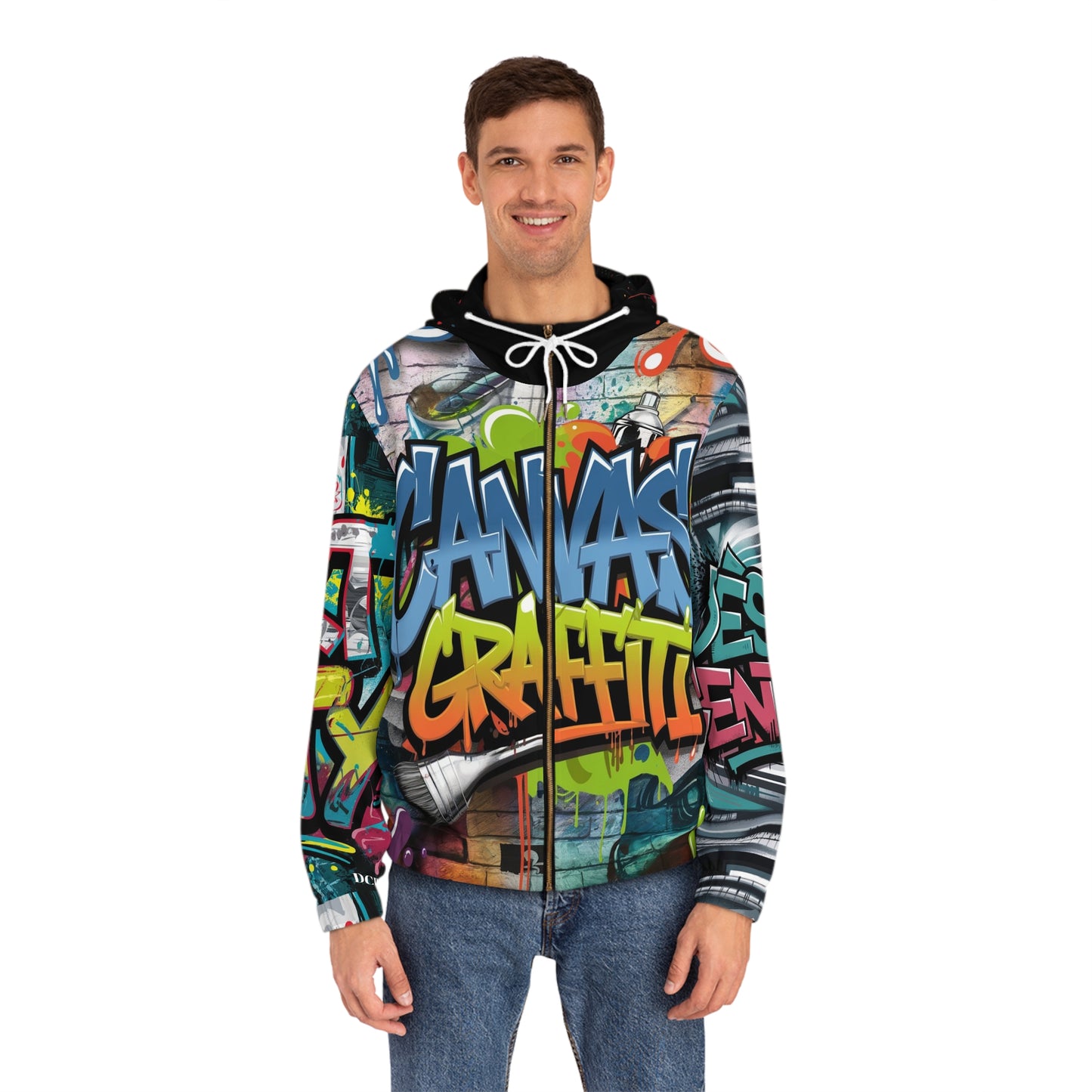 Men's Full-Zip Hoodie (black) Printify