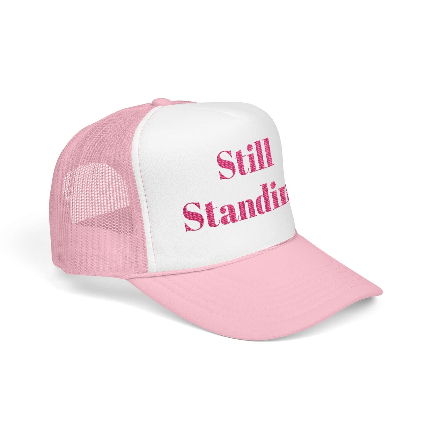 Breast Cancer Trucker Hat (Embroidery)(Standing).
