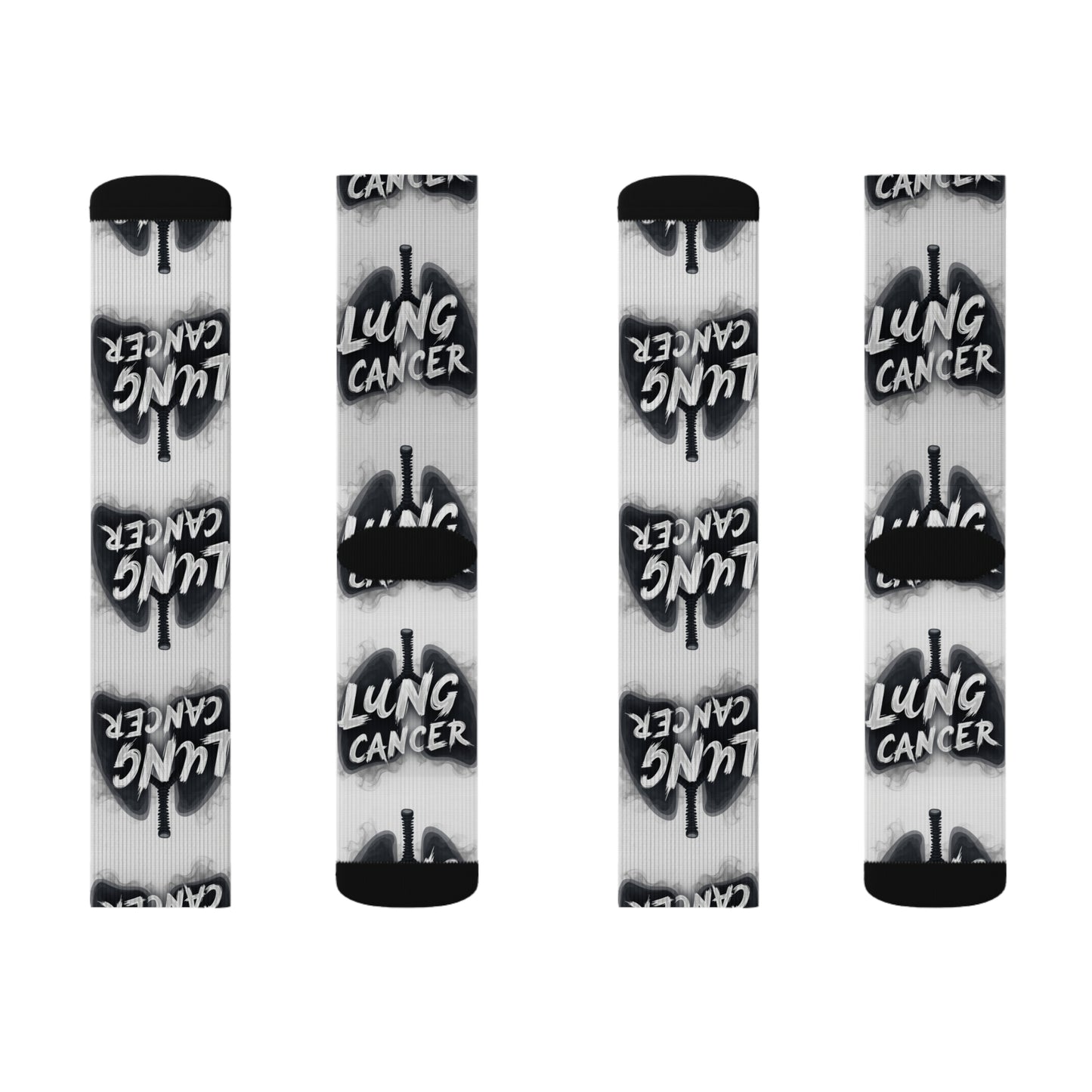 lung cancer awareness Sublimation Socks Printify