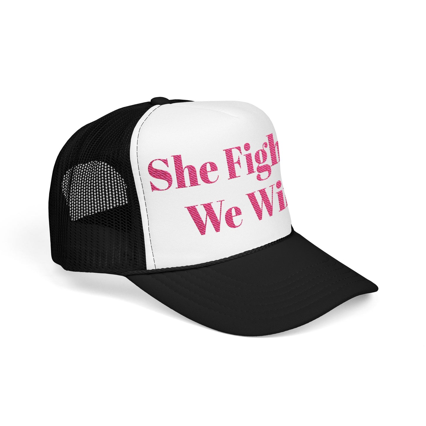 Breast Cancer Trucker Hat (Embroidery)(Fight).