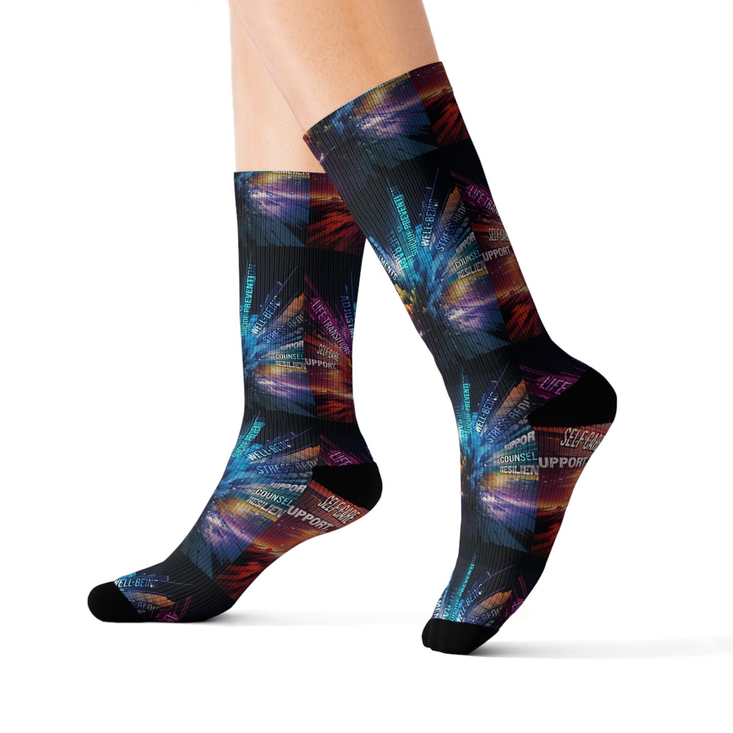 mental health explosion Socks Printify