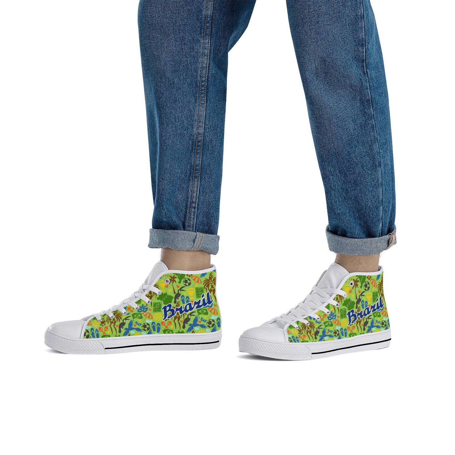 Mens High Top Canvas Shoes popcustoms