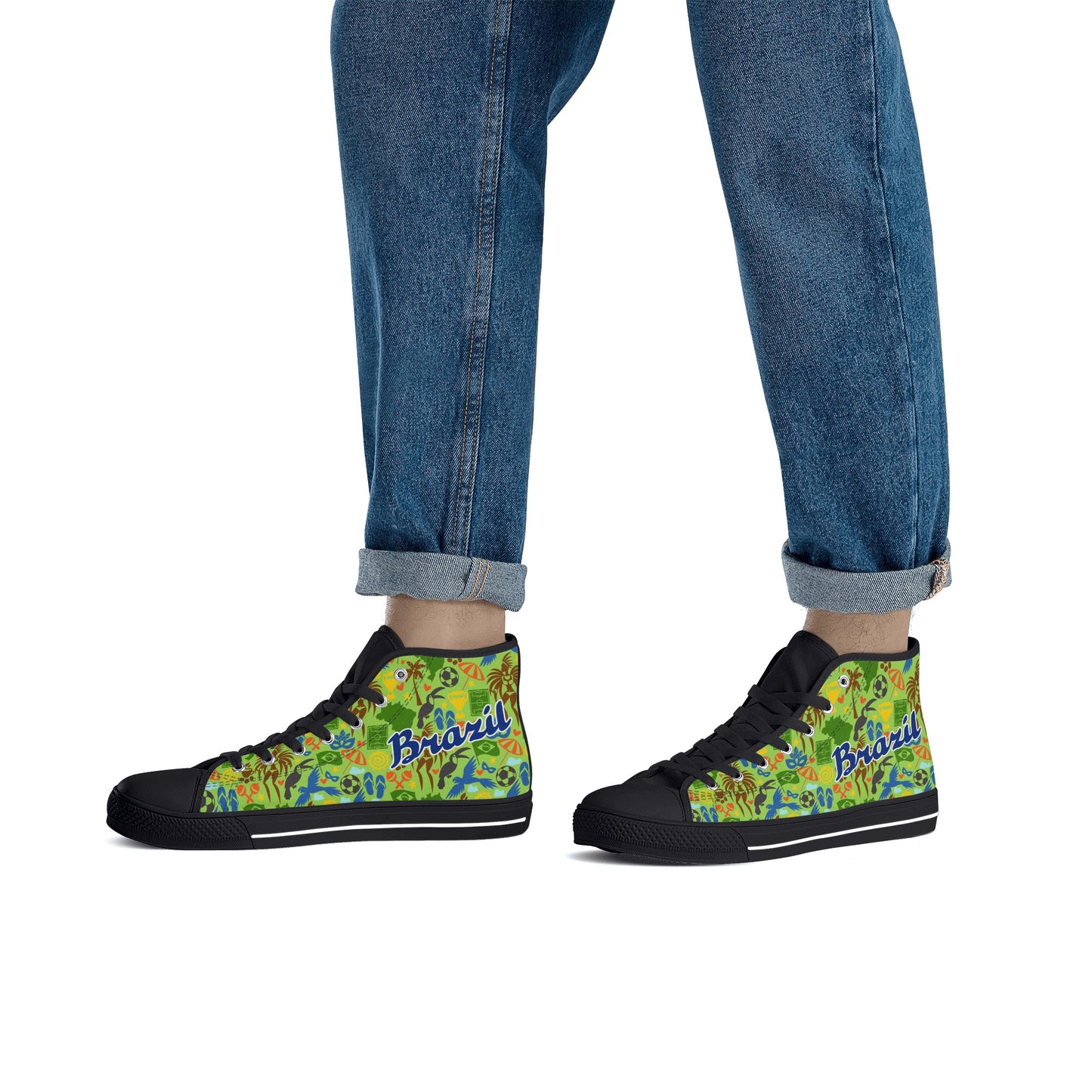 Mens High Top Canvas Shoes popcustoms