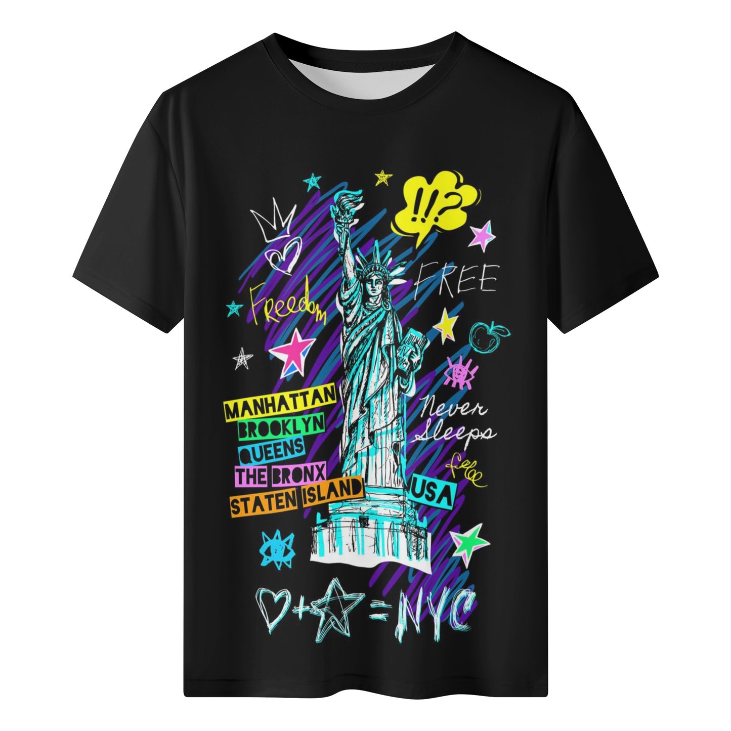 Mens All Over Print Short Sleeve T-Shirt - Canvas Graffitti