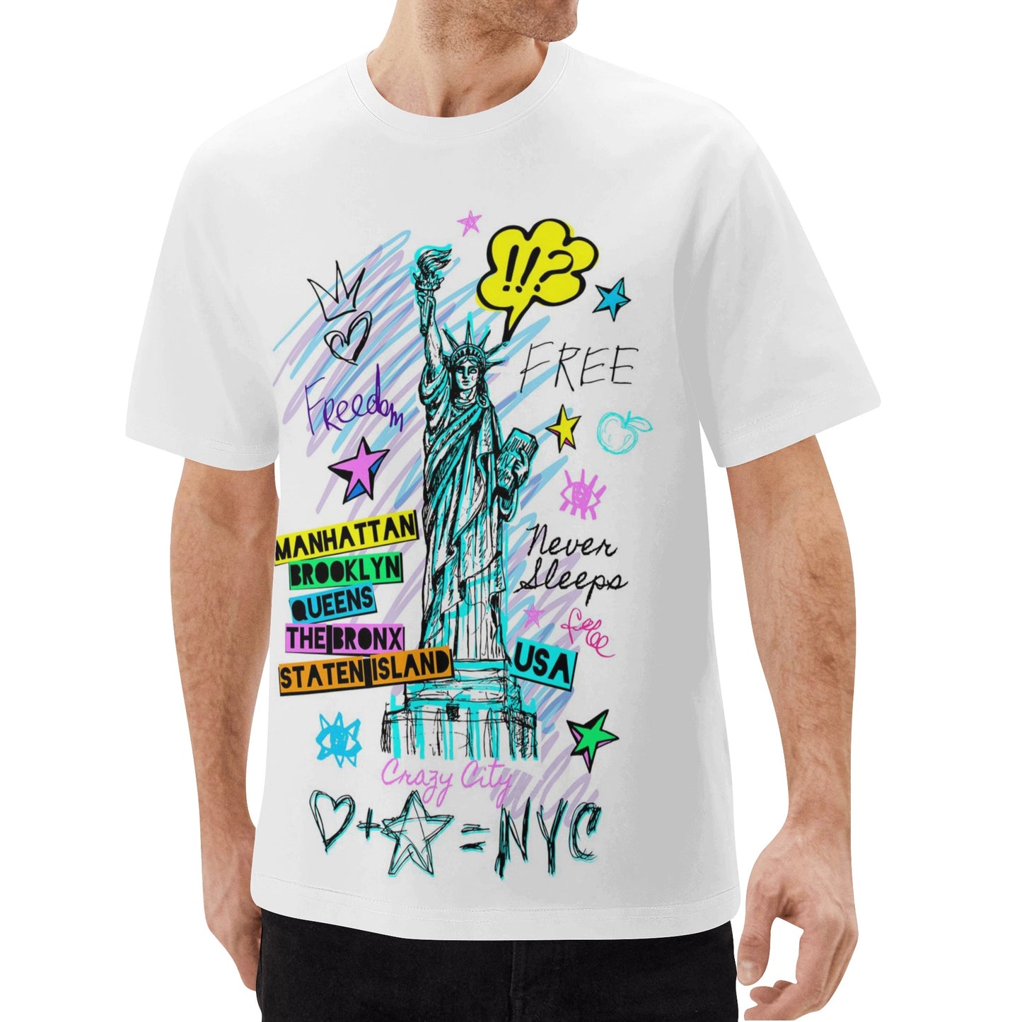 Mens All Over Print Short Sleeve T-Shirt - Canvas Graffitti