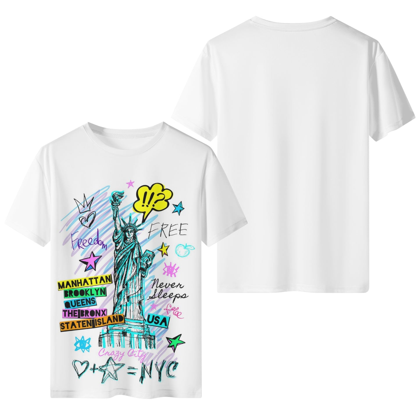 Mens All Over Print Short Sleeve T-Shirt - Canvas Graffitti