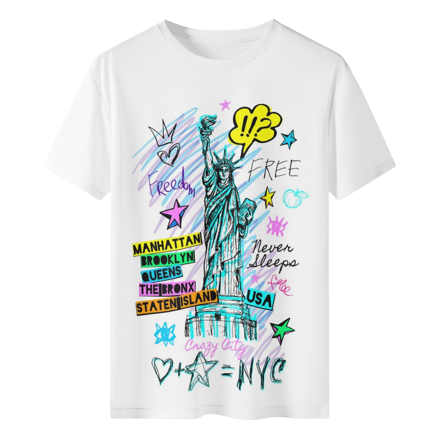 Mens All Over Print Short Sleeve T-Shirt - Canvas Graffitti