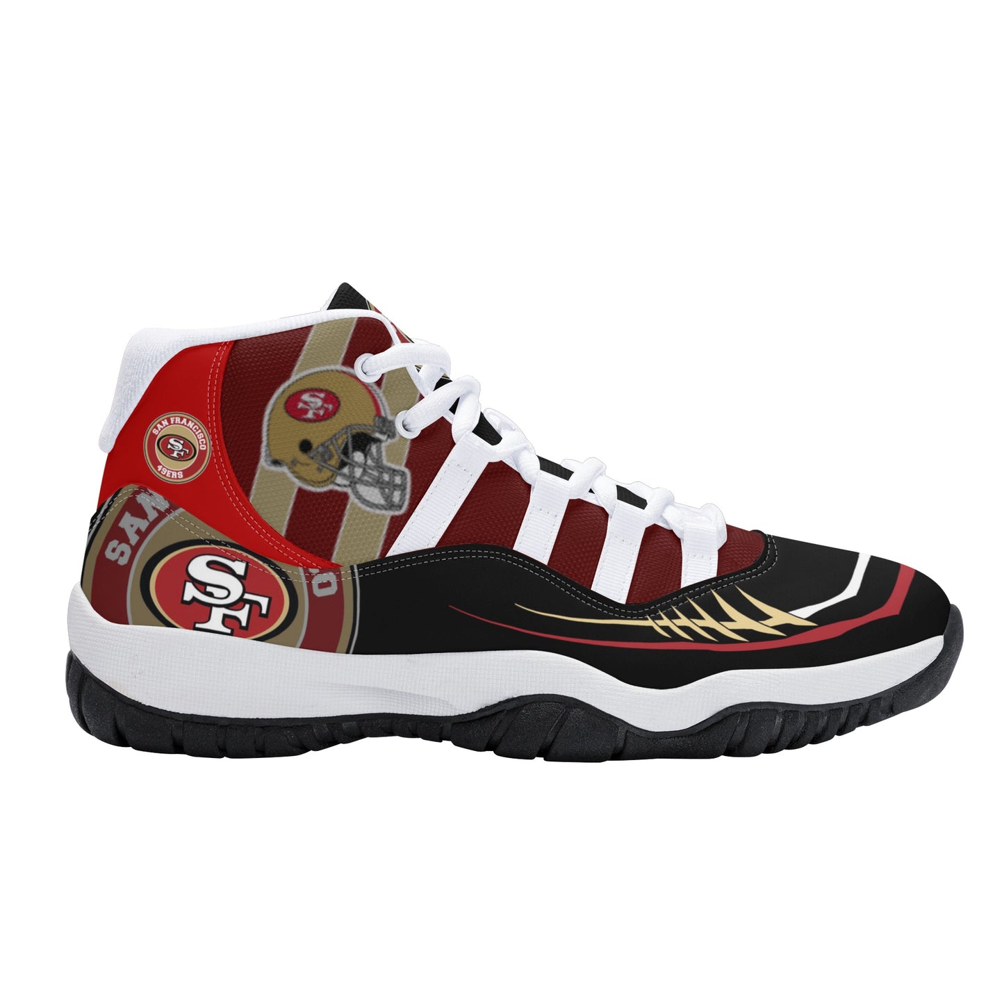 Mens High Top Retro Basketball Sneakers - Canvas Graffitti