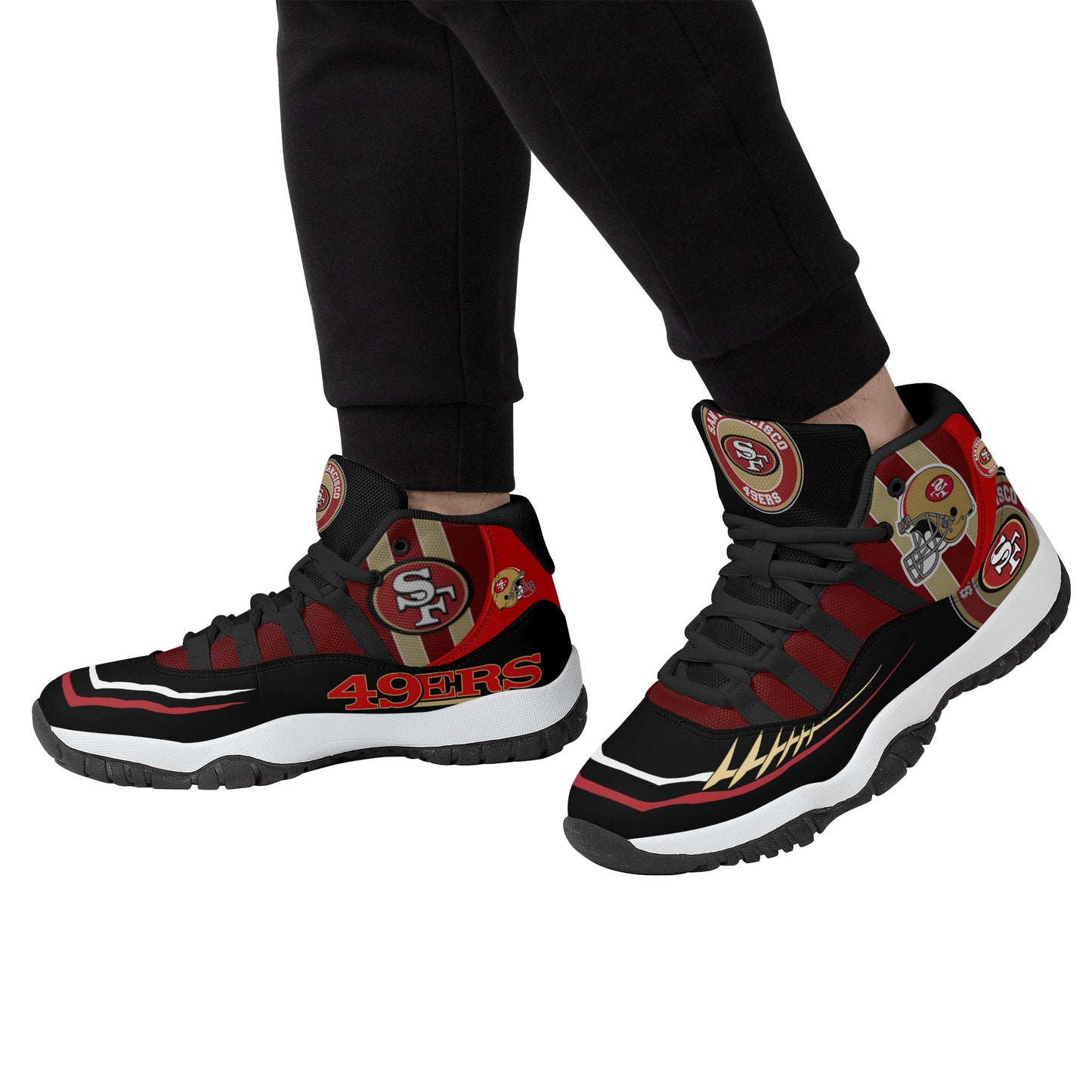 Mens High Top Retro Basketball Sneakers - Canvas Graffitti