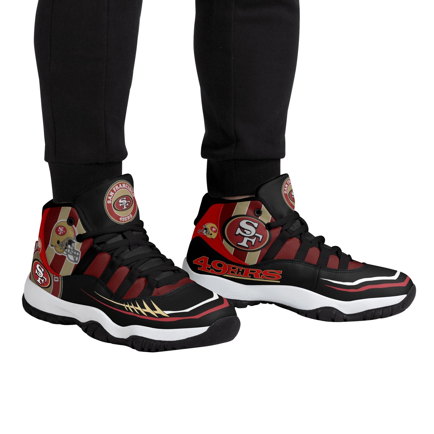 Mens High Top Retro Basketball Sneakers - Canvas Graffitti