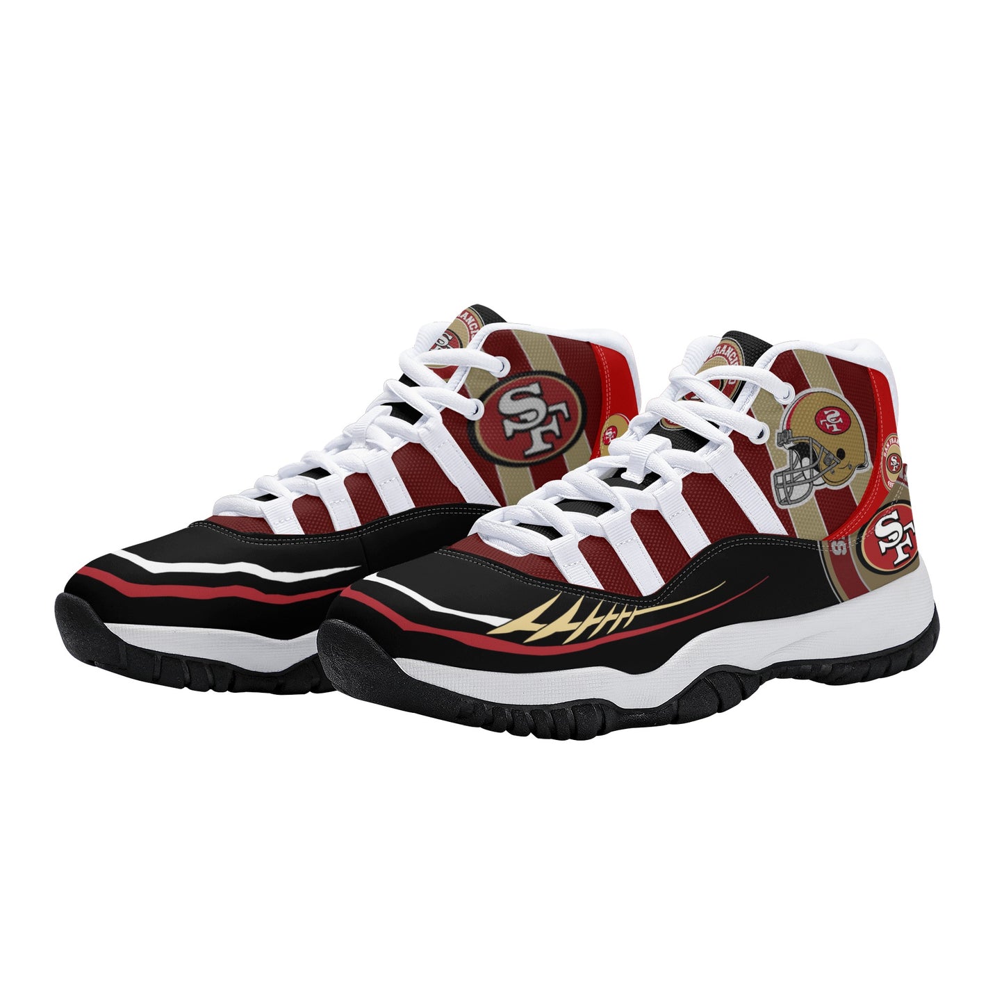 Mens High Top Retro Basketball Sneakers - Canvas Graffitti