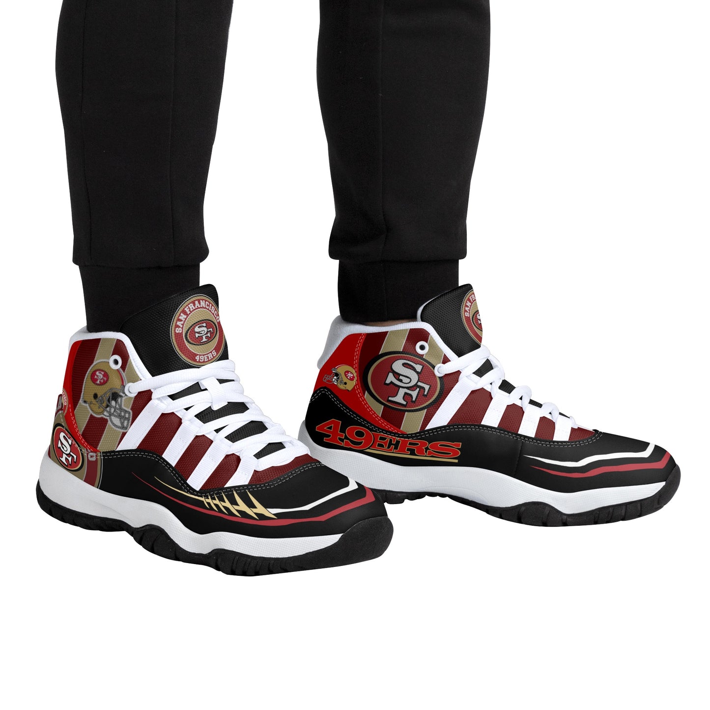 Mens High Top Retro Basketball Sneakers - Canvas Graffitti