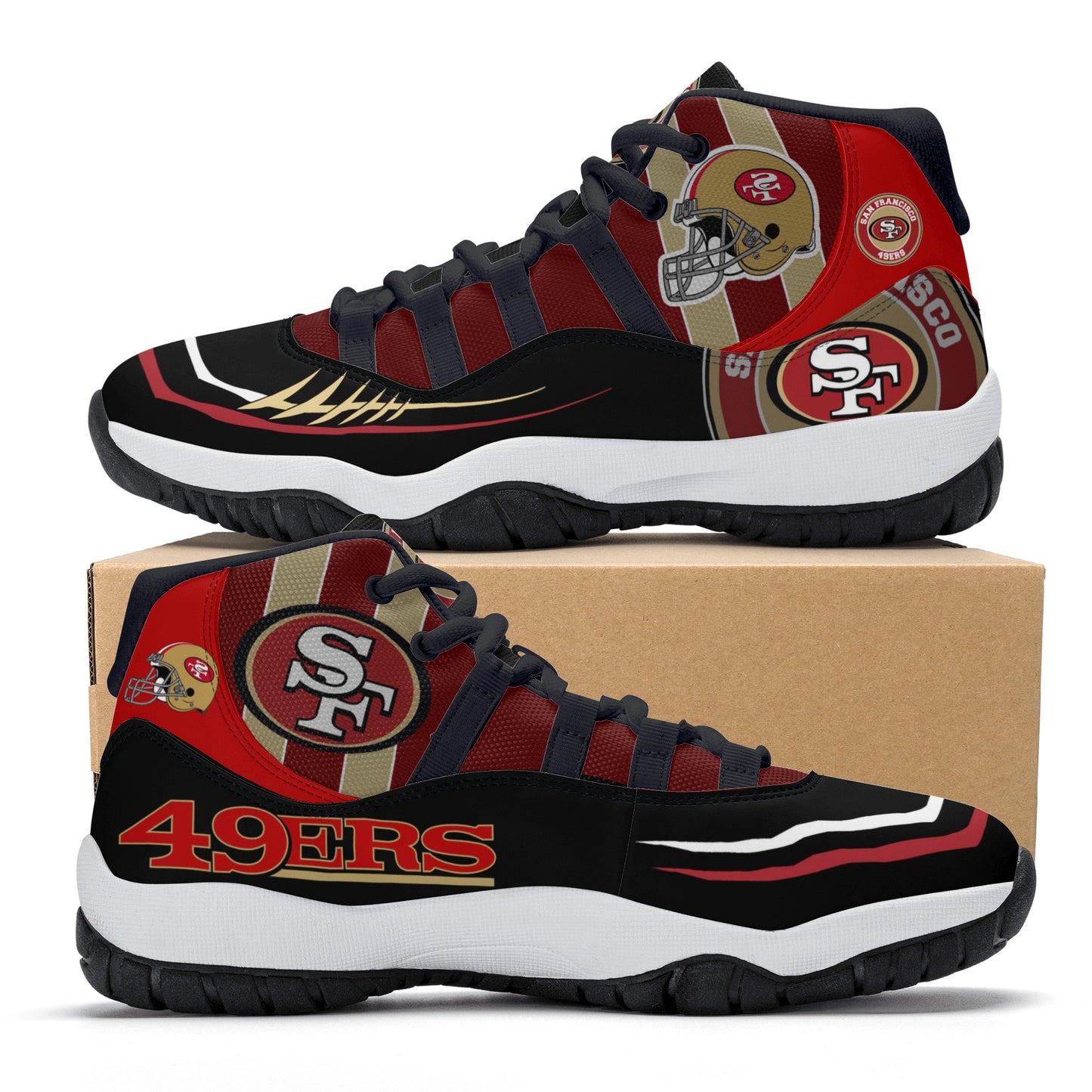 Mens High Top Retro Basketball Sneakers - Canvas Graffitti