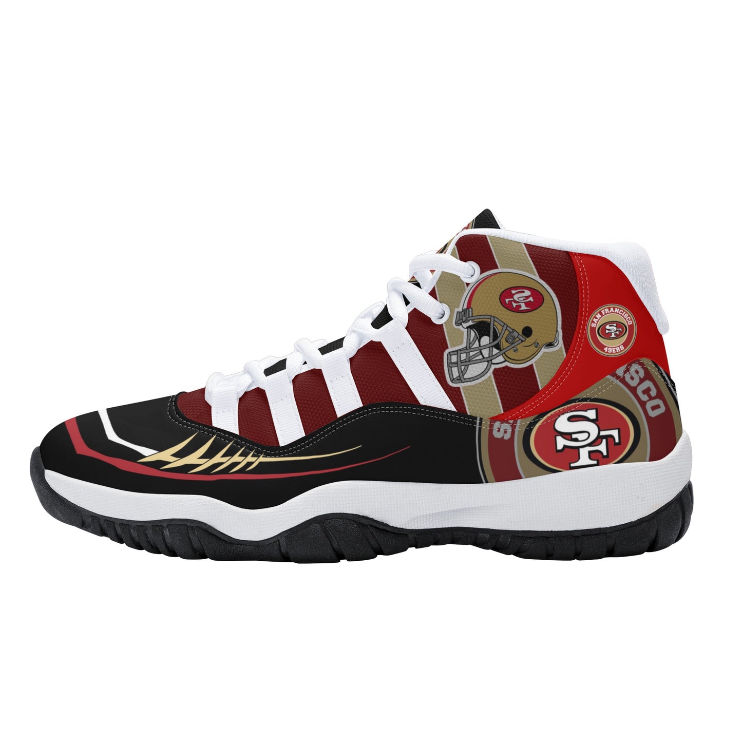 Mens High Top Retro Basketball Sneakers - Canvas Graffitti