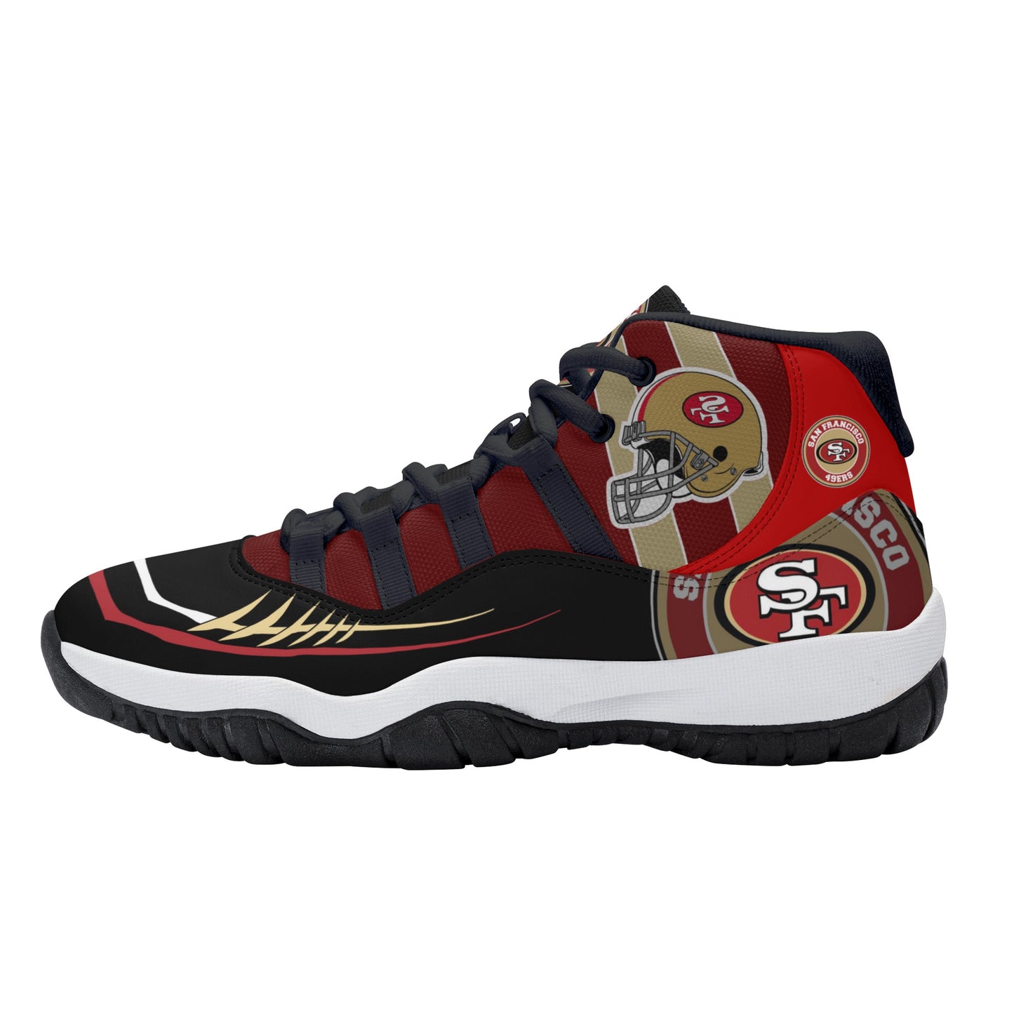 Mens High Top Retro Basketball Sneakers - Canvas Graffitti