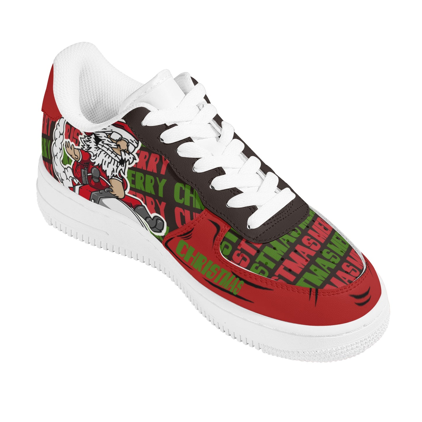 Womens New Design Low Top Leather Shoes - Canvas Graffitti