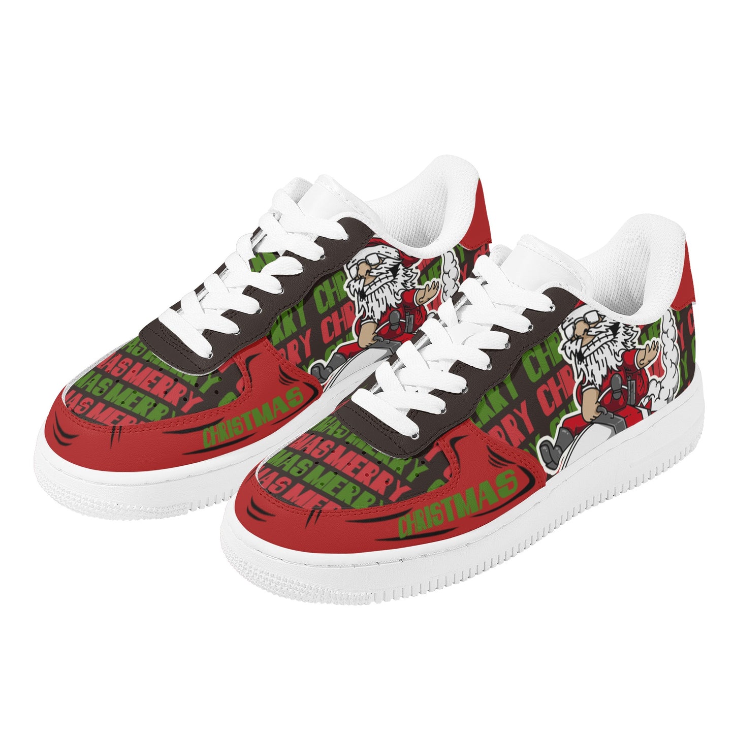 Womens New Design Low Top Leather Shoes - Canvas Graffitti