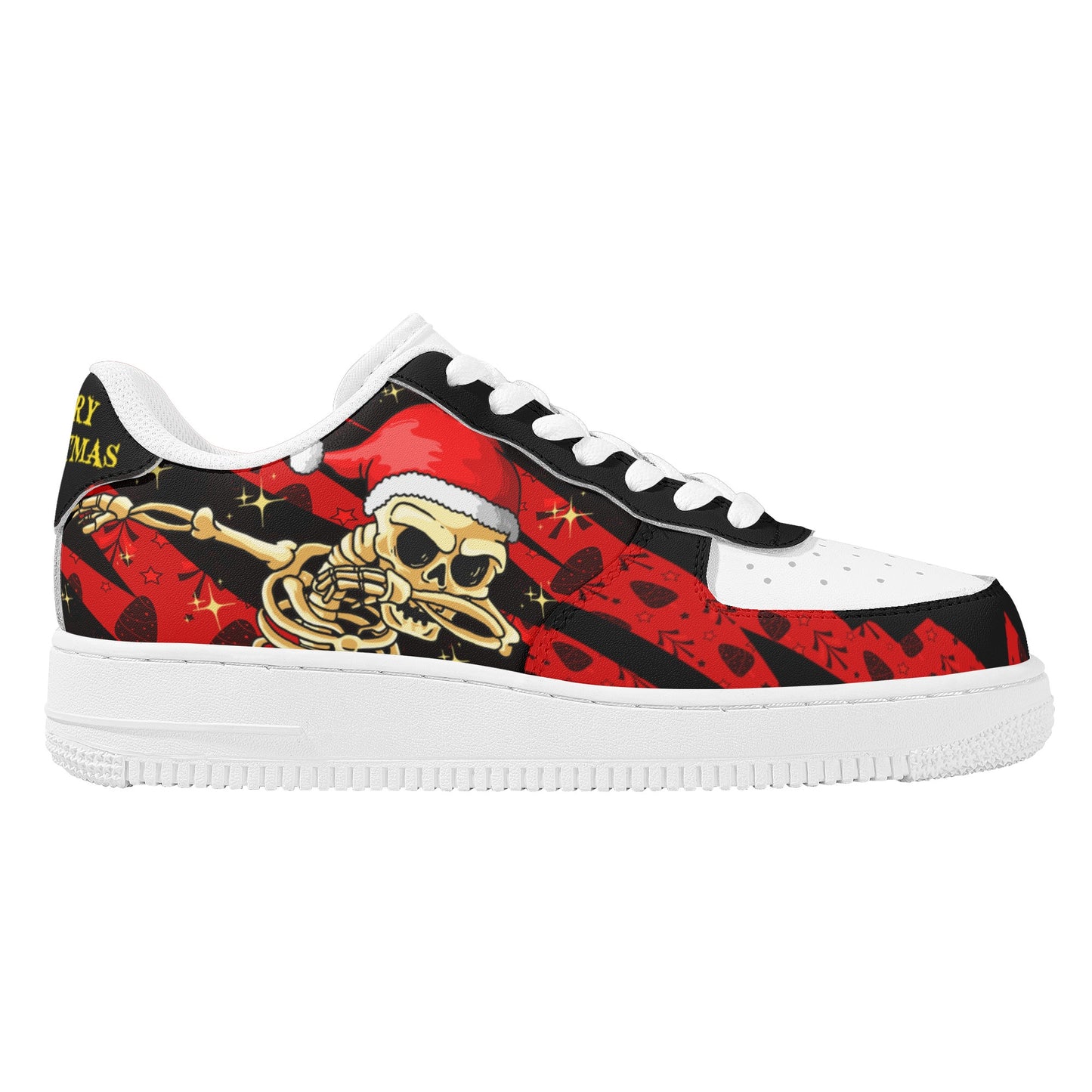 Womens New Design Low Top Leather Shoes - Canvas Graffitti