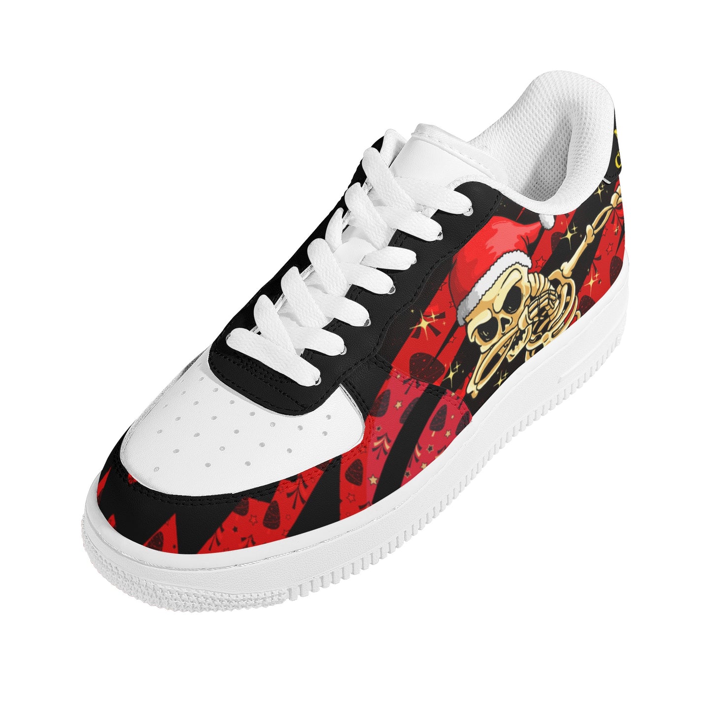 Womens New Design Low Top Leather Shoes - Canvas Graffitti