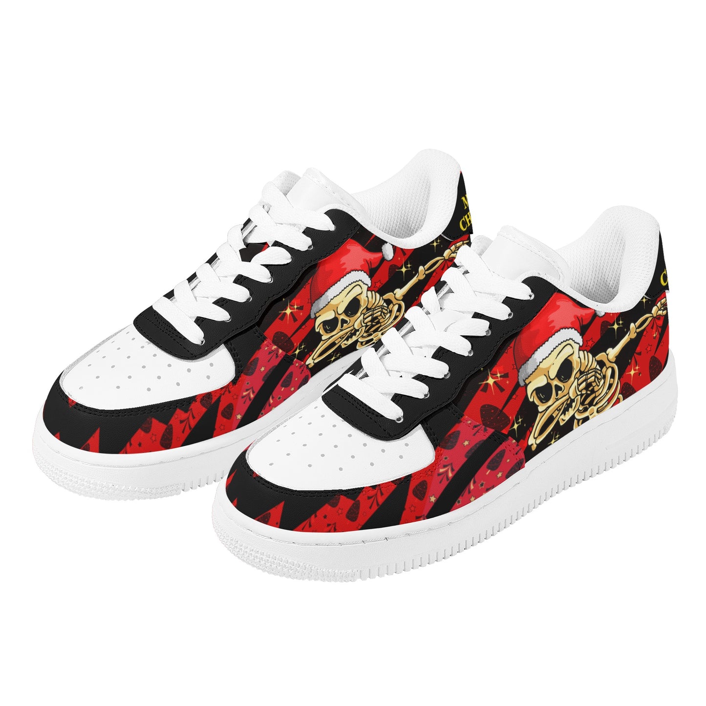Womens New Design Low Top Leather Shoes - Canvas Graffitti
