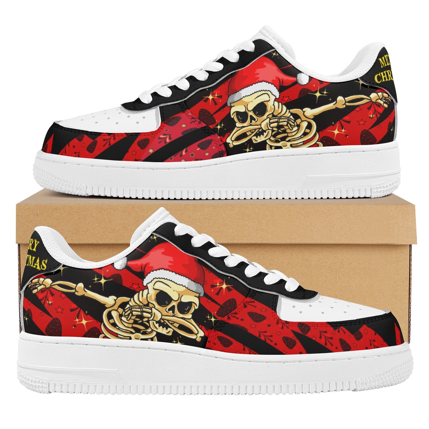 Womens New Design Low Top Leather Shoes - Canvas Graffitti