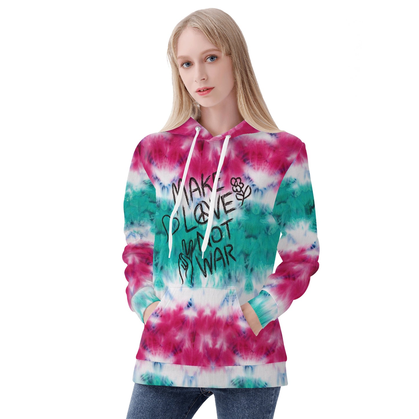 Womens All Over Print Hoodie - Canvas Graffitti