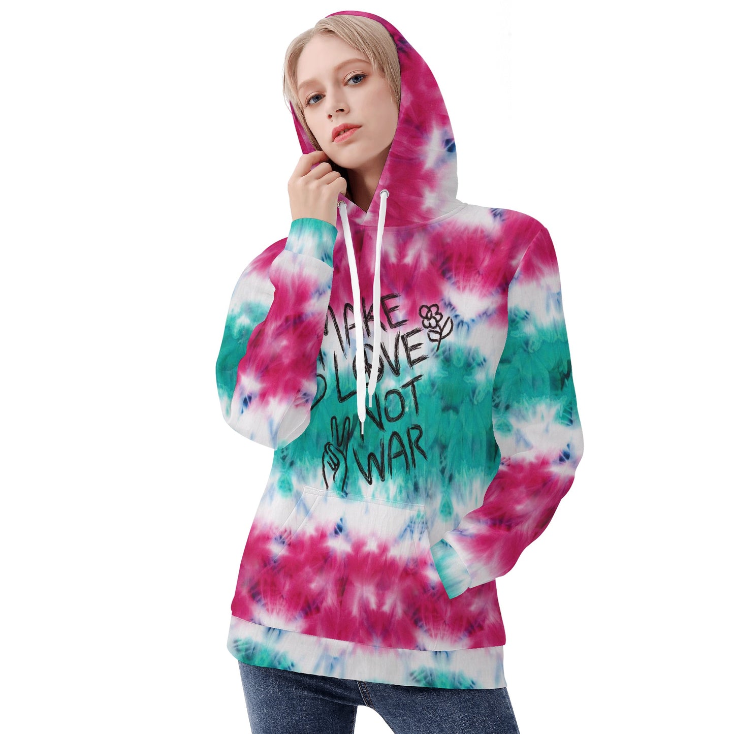 Womens All Over Print Hoodie - Canvas Graffitti