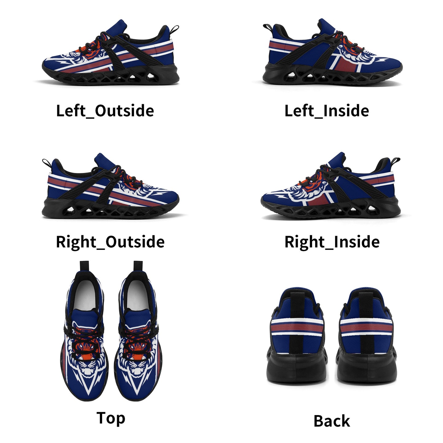 Mens New Elastic Sport Sneakers - Canvas Graffitti
