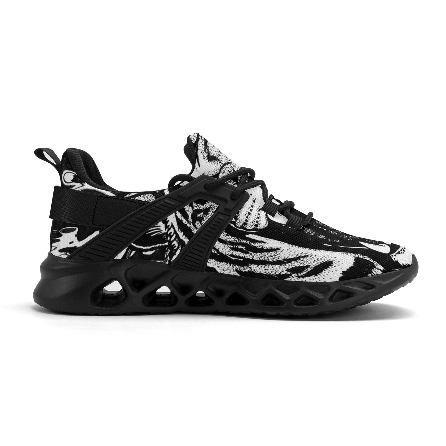 Mens New Elastic Sport Sneakers - Canvas Graffitti