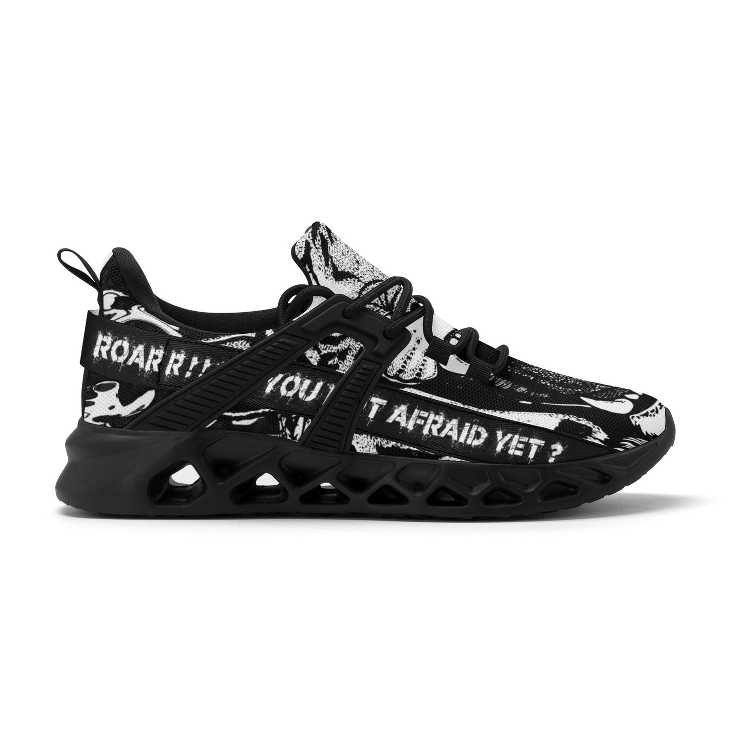 Mens New Elastic Sport Sneakers - Canvas Graffitti