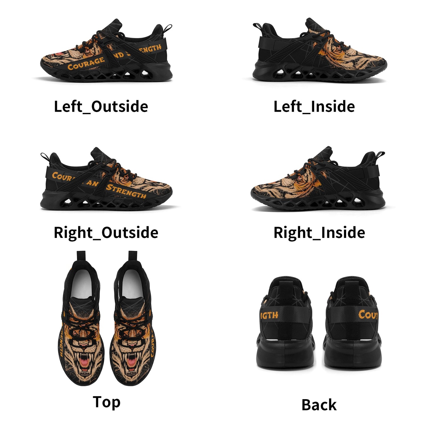 Mens New Elastic Sport Sneakers - Canvas Graffitti