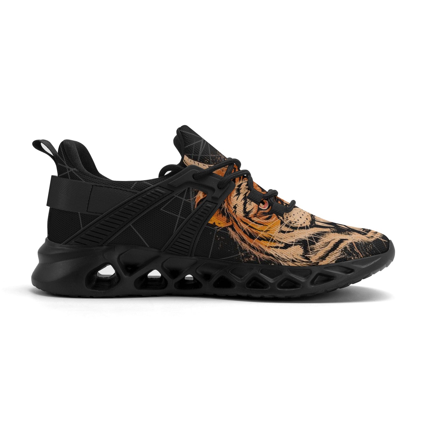 Mens New Elastic Sport Sneakers - Canvas Graffitti