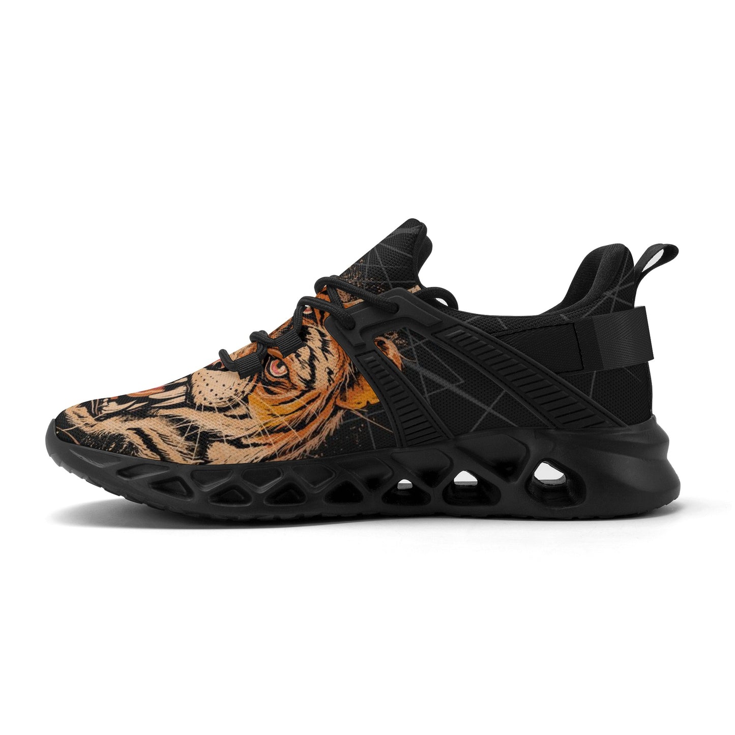 Mens New Elastic Sport Sneakers - Canvas Graffitti