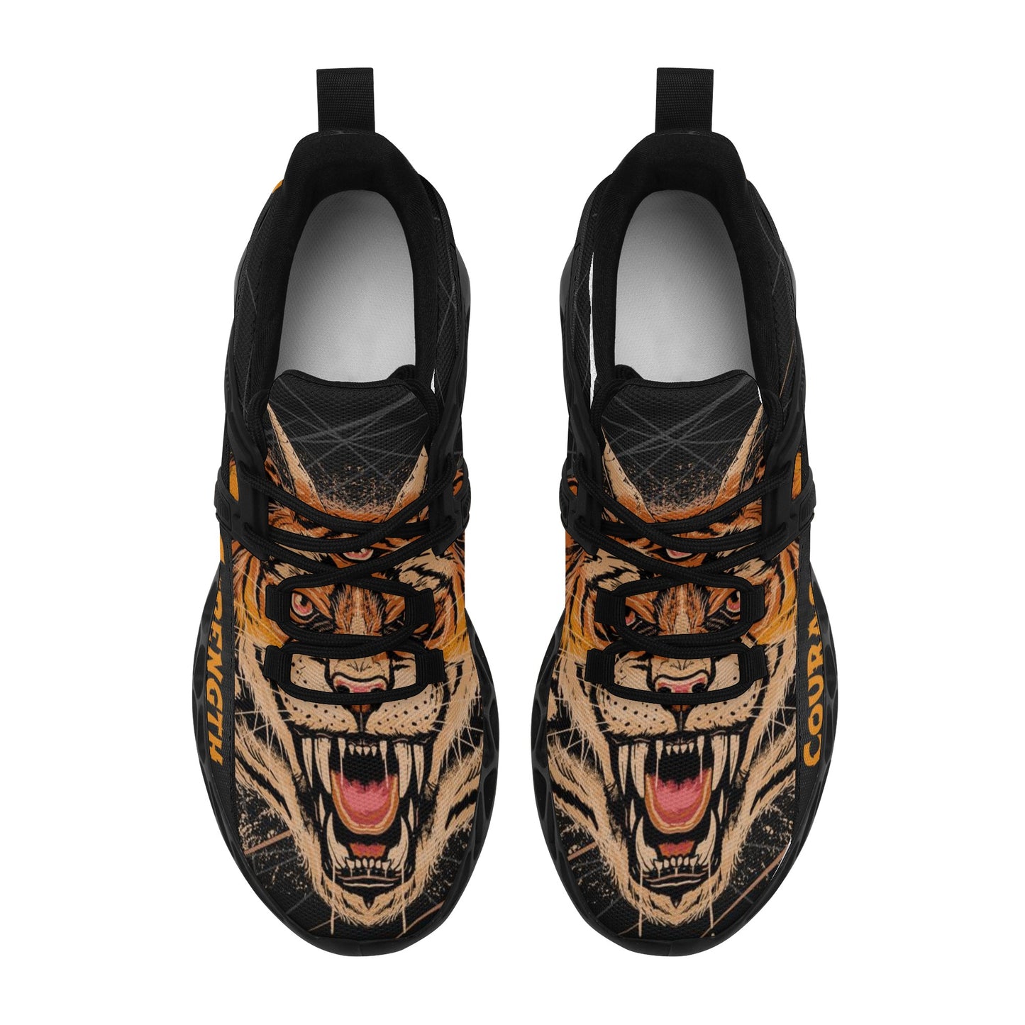 Mens New Elastic Sport Sneakers - Canvas Graffitti