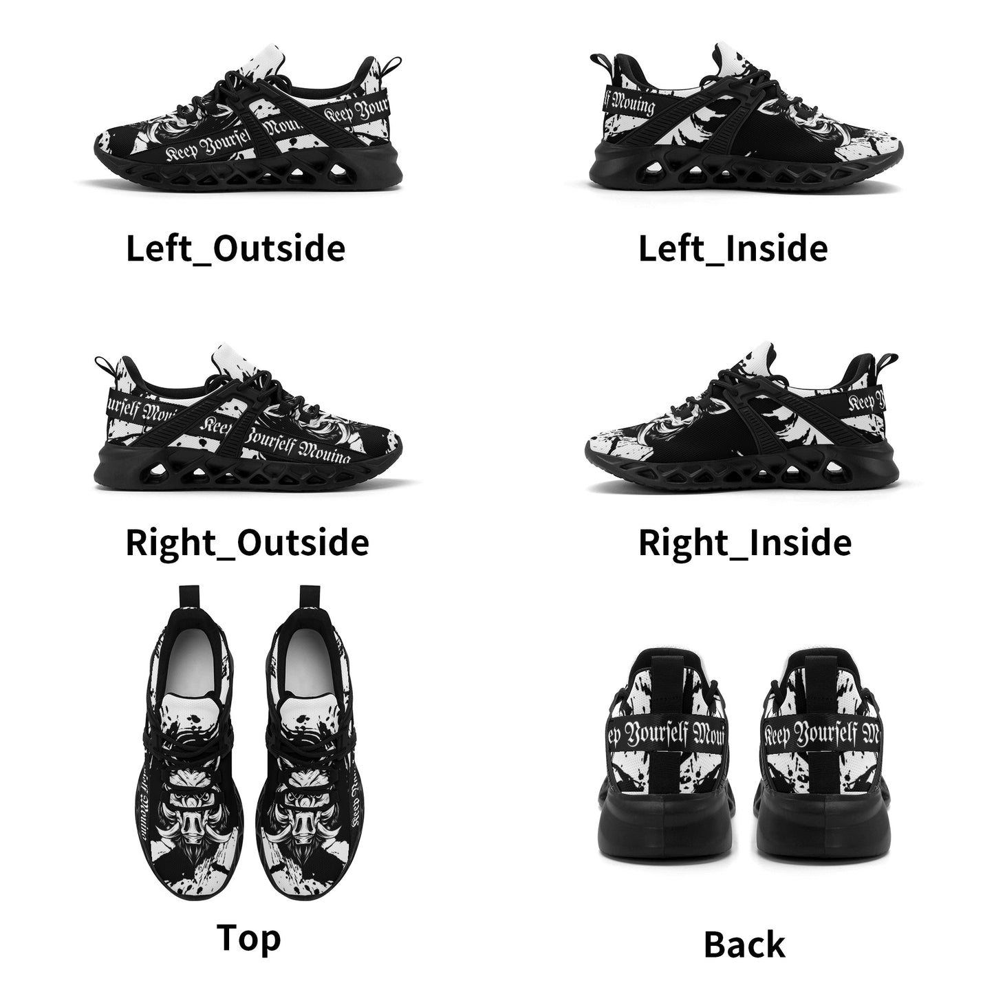 Mens New Elastic Sport Sneakers - Canvas Graffitti