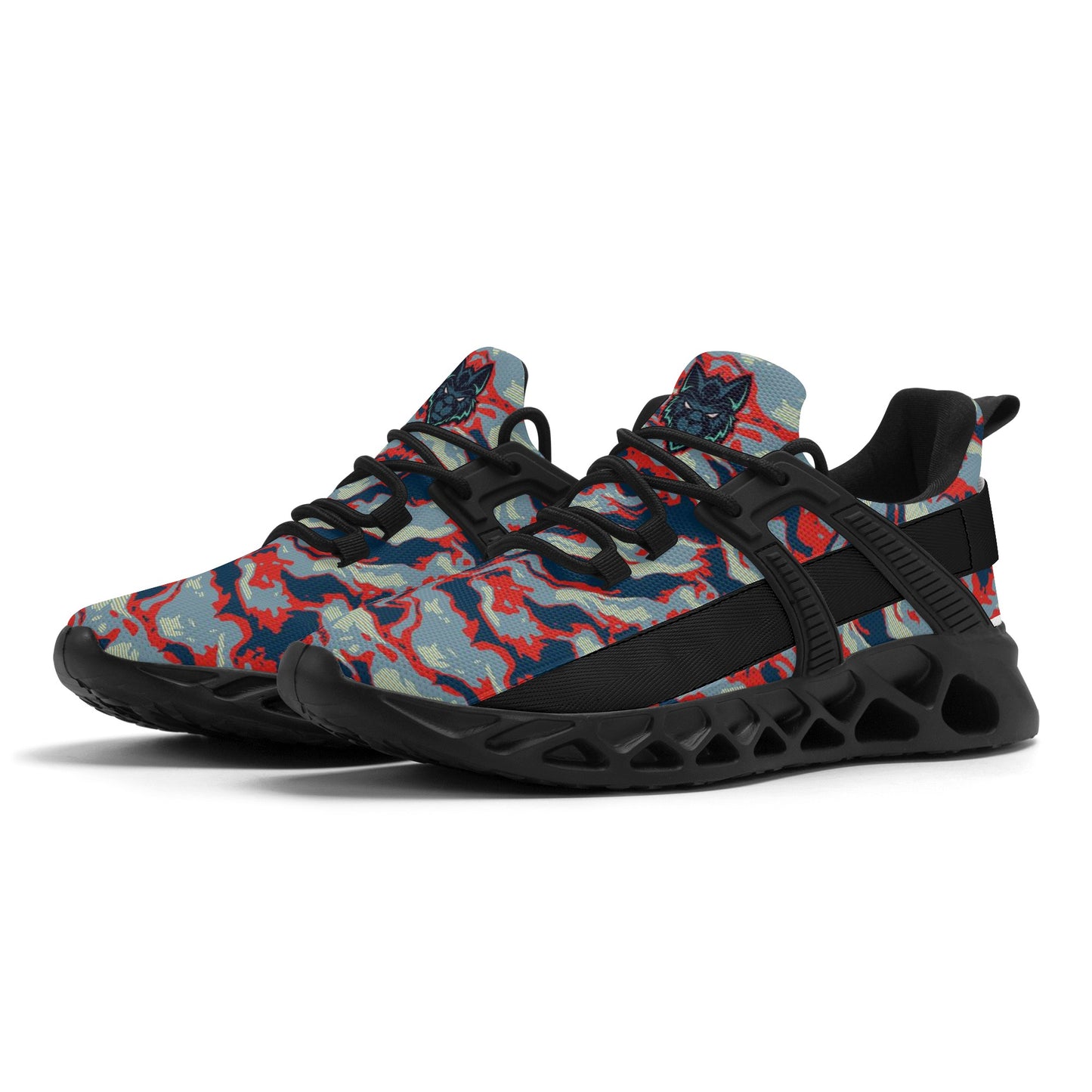 Mens New Elastic Sport Sneakers - Canvas Graffitti