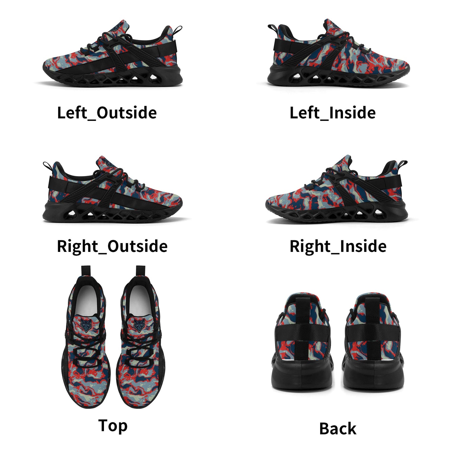 Mens New Elastic Sport Sneakers - Canvas Graffitti